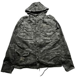 CCS Skate Goods Camo Cotton Canvas Removable Liner Hooded Jacket Mens Medium
